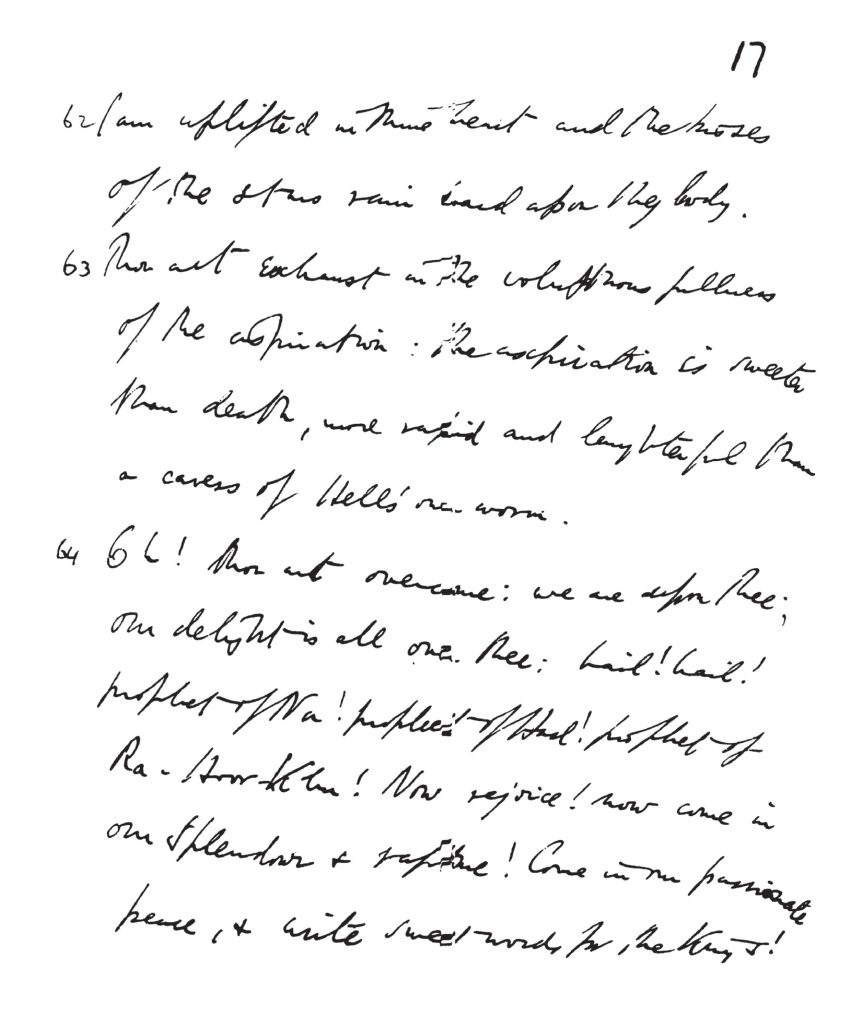 Liber XXXI Book Of The Law Manuscript Aleister Crowley Part 2 Hadit