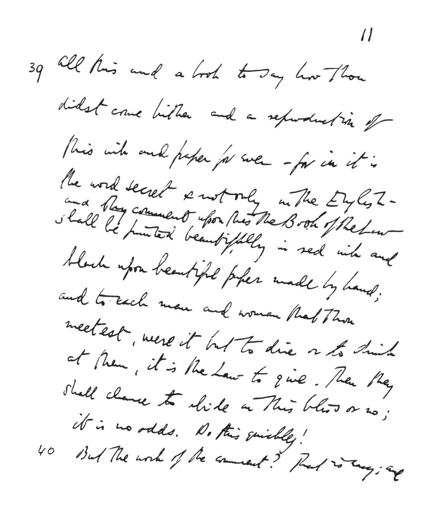 Liber XXXI Book Of The Law Manuscript Aleister Crowley Part 3 Ra Hoor Khuit